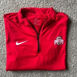 Ohio State Nike dri- fit quarter zip RED